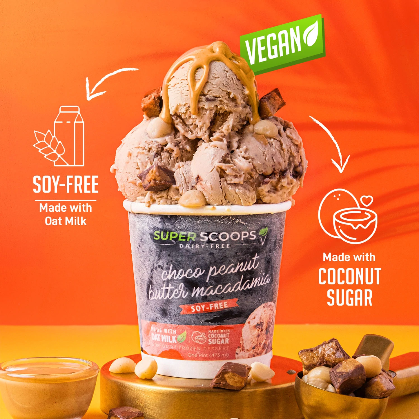 Super Scoops Dairy-Free Vegan Ice Cream Pints